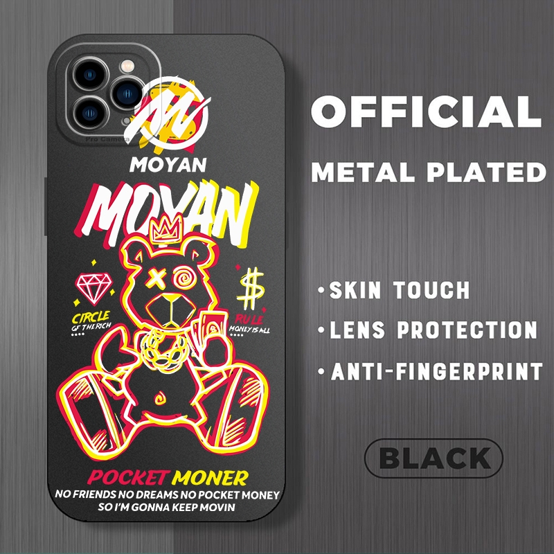 NEW iphone13 pocket movan crown bear Pattern Soft Case Phone Casing Camera Lens Protector Full back Cover simple Silicone Cases