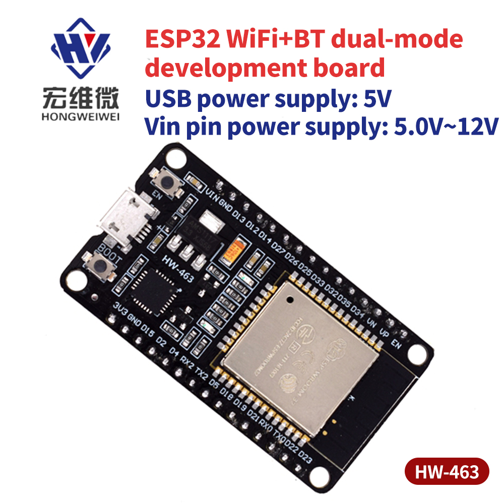 1pcs ESP32 Development Board WiFi + Bluetooth-compatible Ultra-Low Power Consumption Dual Core ESP-WROOM-32 ESP-32S for Arduino