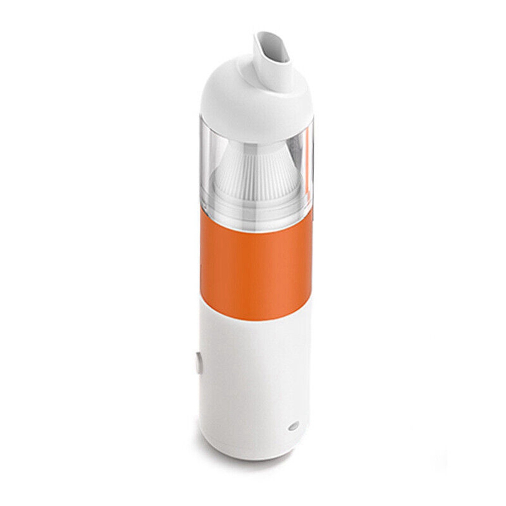 OYPFXMI Car Vacuum Cleaner Portable Handheld Vacuum Cleaner Mini for Car Wireless Dust Catcher Cyclone Suction(White Orange)