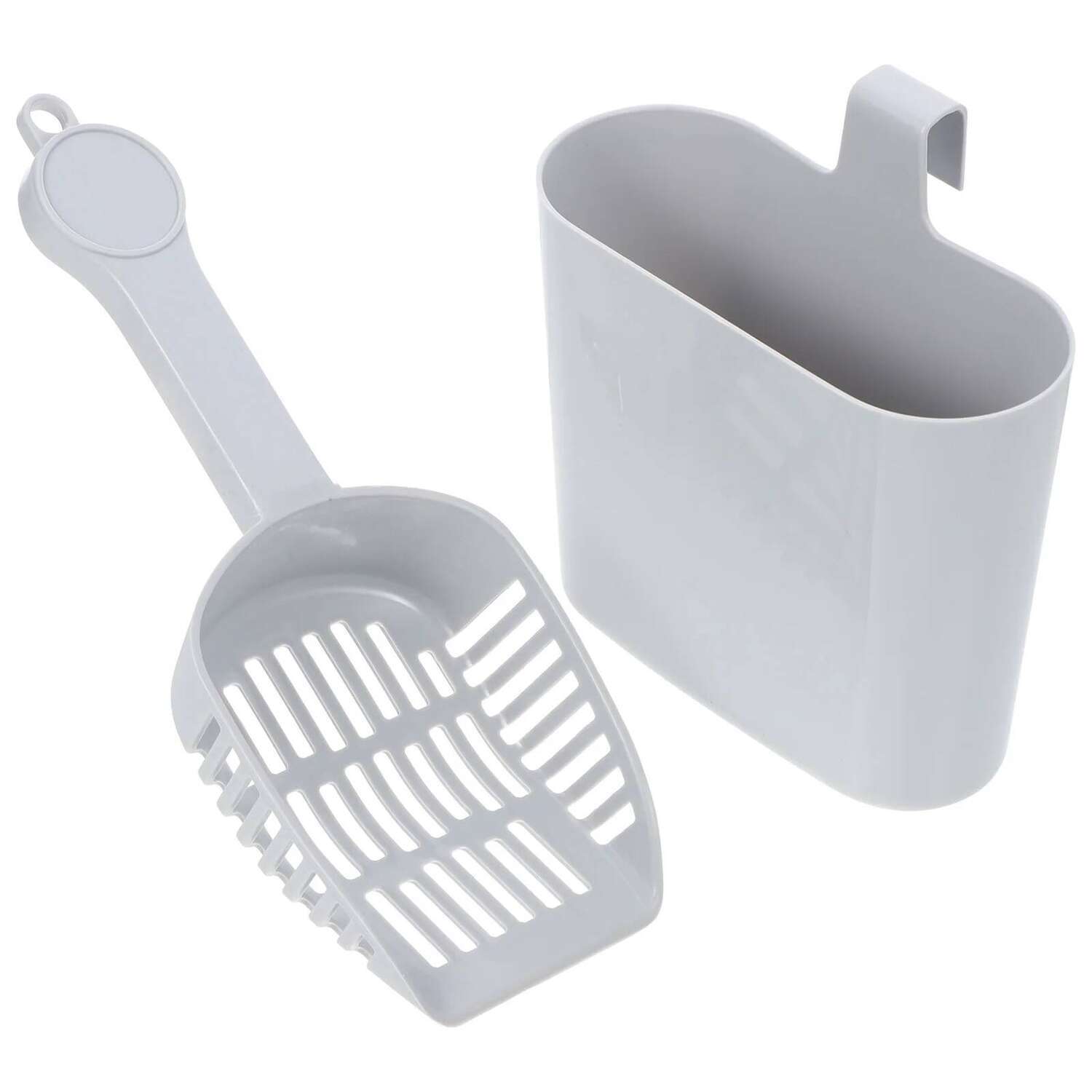 2pcs Scoop Durable Plastic Poop Filter Shovel Pet Cleaning Tool Compact Storage Dog Cat Litter Box Accessories