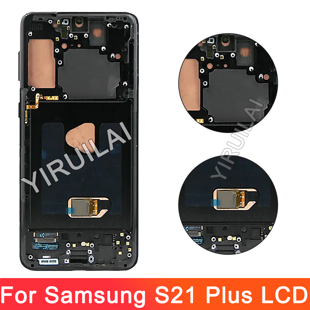HOT S21 Plus Amoled Screen,For Samsung Galaxy S21 Plus LCD Display G996B G996B/DS G996U Touch Digitizer Replace Assembly with Frame