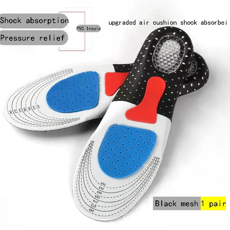 Multi-Use Silicone Gel Arch Support Necos Insoles for Men & Women - Shock Absorption, Pain Relief, Comfort, & Anti-Fatigue for Running, Sports, & Daily Use