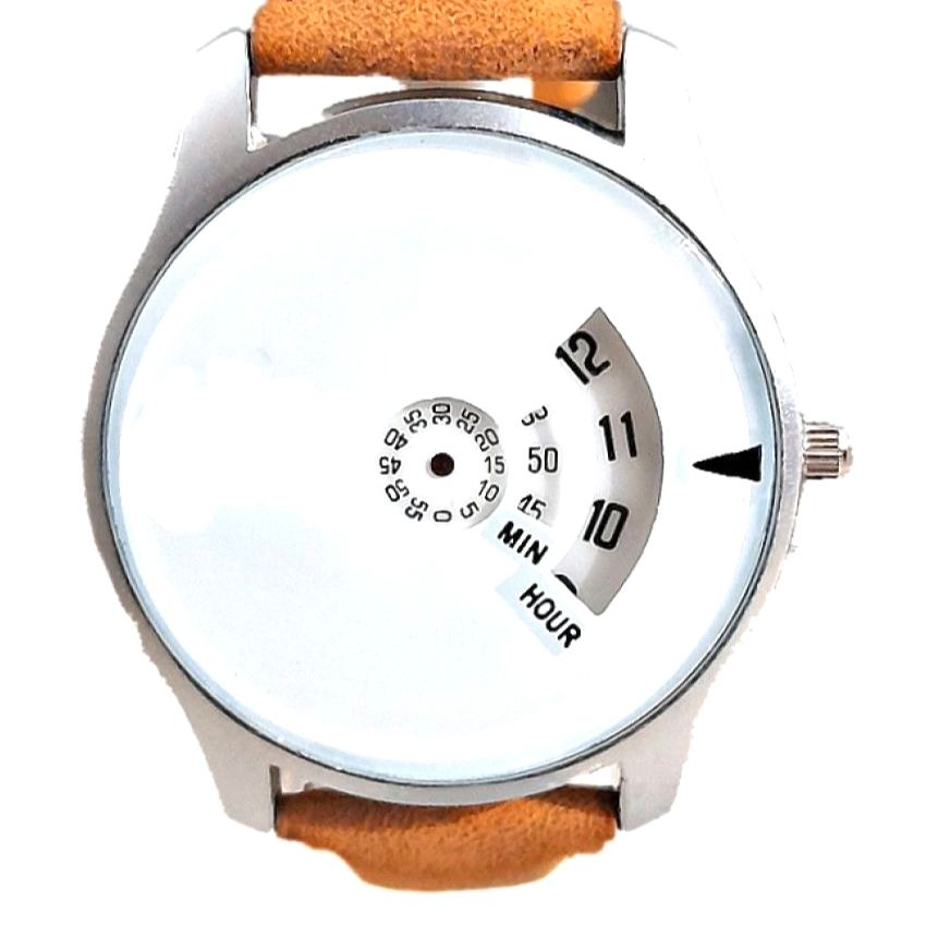 Stylish Round Dial White Unisex Watch