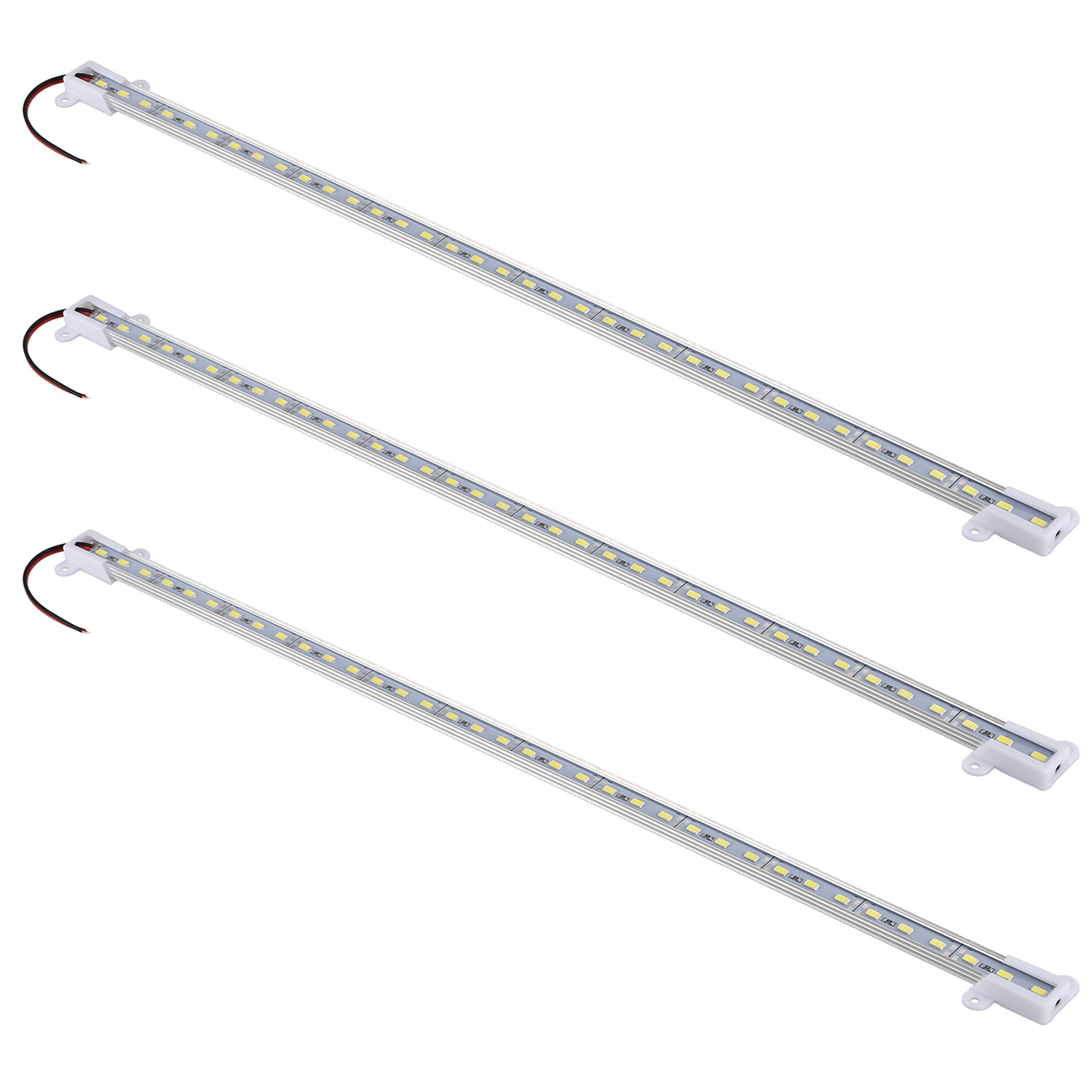 FORIDE 3X 50CM 12V 36 LED 5630 SMD Hard Strip Bar Light Aluminum Rigid White