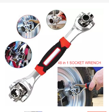 48-in-1 Tiger Wrench Tools Socket Works With Spline Bolts, 6-Point Universal Furniture Car Repair Tool By DD