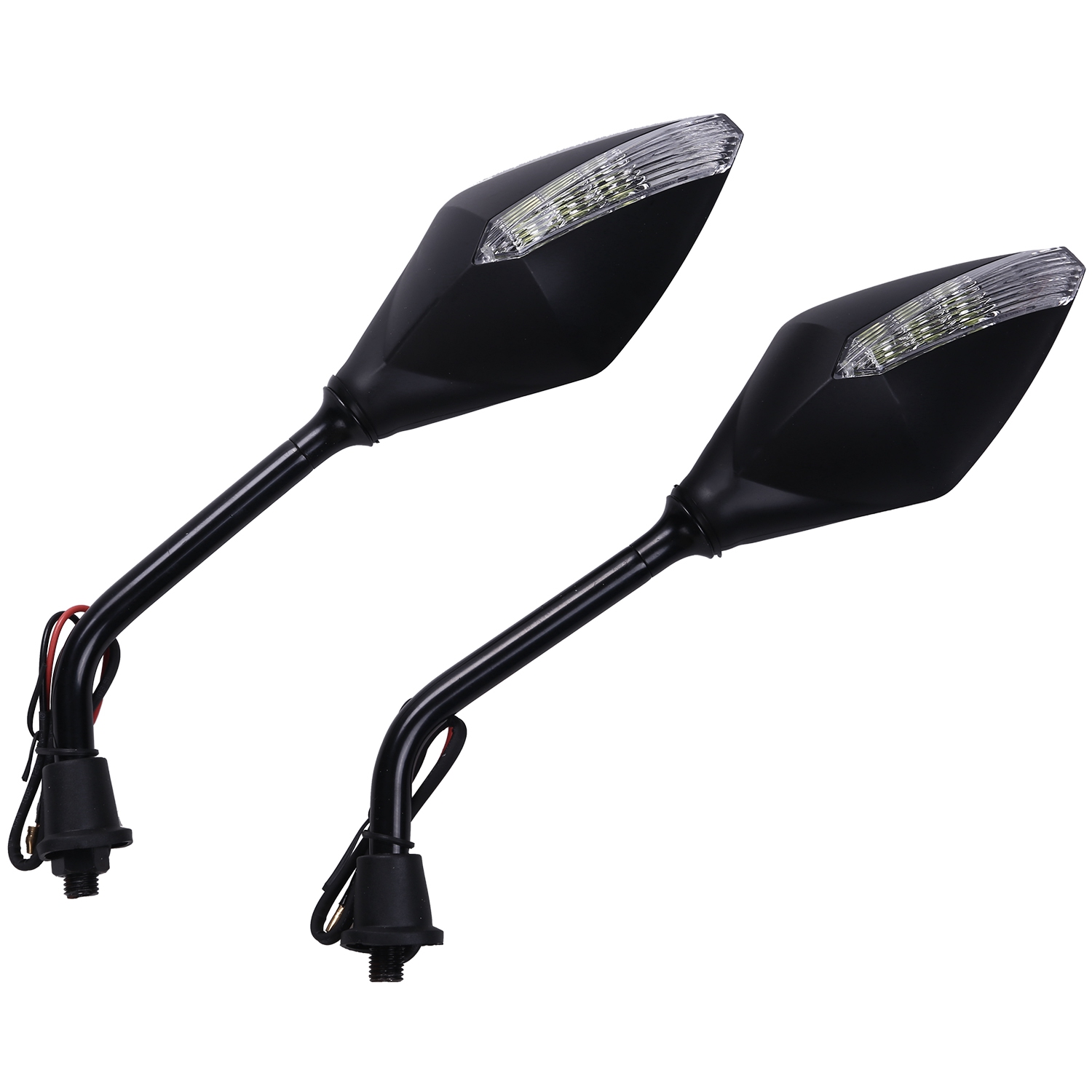 OYPFXMI 1 Pair Universal Motorcycle Led Turn Signals 5 Colors Available Motorcycle Rearview Mirrors Scooter Indicator Motorcycle Mirror