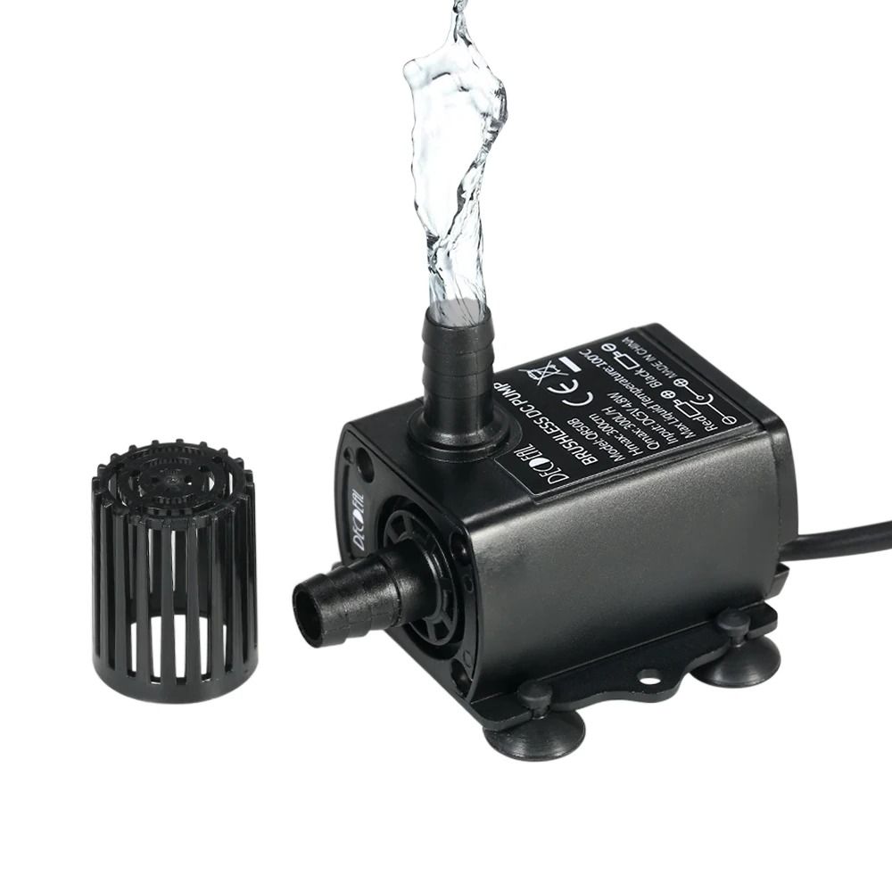 Waterproof Landscaping Circulating Water Pump Ultra-quiet Mini 5V 2.4W 4.8W Submersible Pump Brushless Waterproof Garden Fountain Fish Pond Aquarium