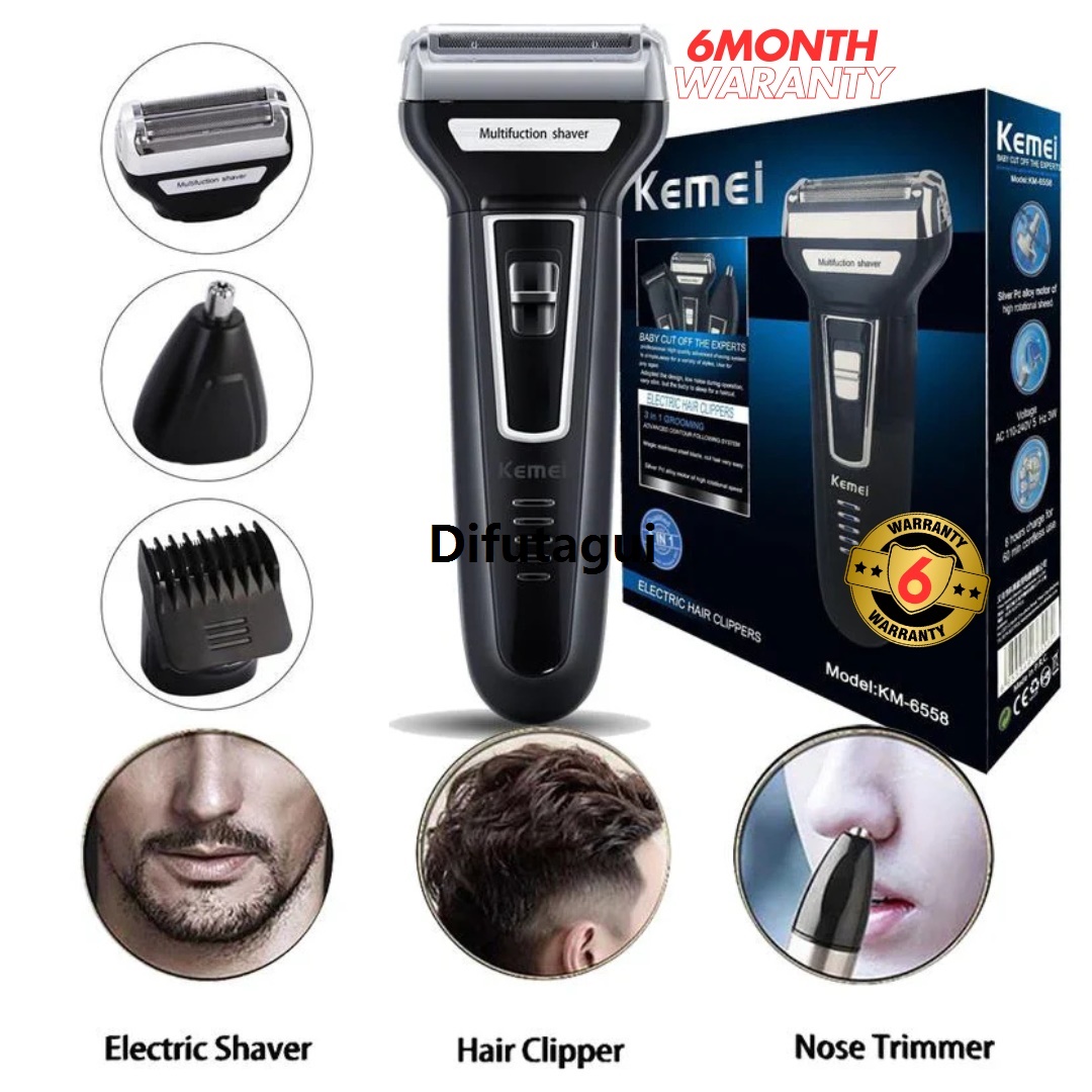 Difutagui New style Shaving Machine Km-6330 kemei 3 in 1 Rechargeable Affordable Hair Clipper beard trimmer hair removal machine