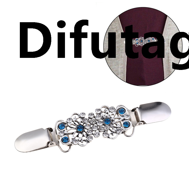 Difutagui Women Cardigan Sweater Blouse Shawl Clips Brooch Shirt Collar Duck Clip Clasps