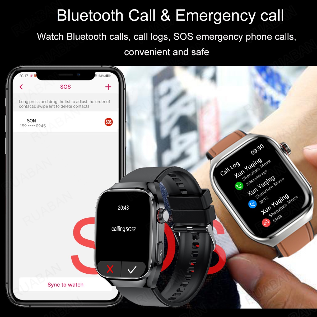 Wenefang 2025 New Smart watch men Amoled For huawei Bluetooth call blood Sales promotion pressure health watch women sport heart rate fitness waterproof