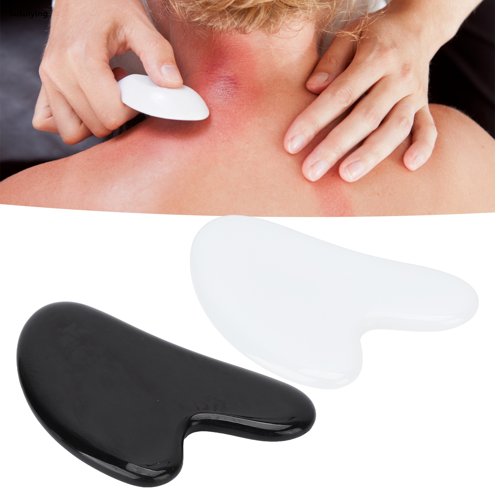 Sutuiying 1pcs Heart Shape SPA Massage Beeswax Gua sha Scraping Massage Scraper Bargain price Face Massager Acupuncture Guasha Board Massager for face