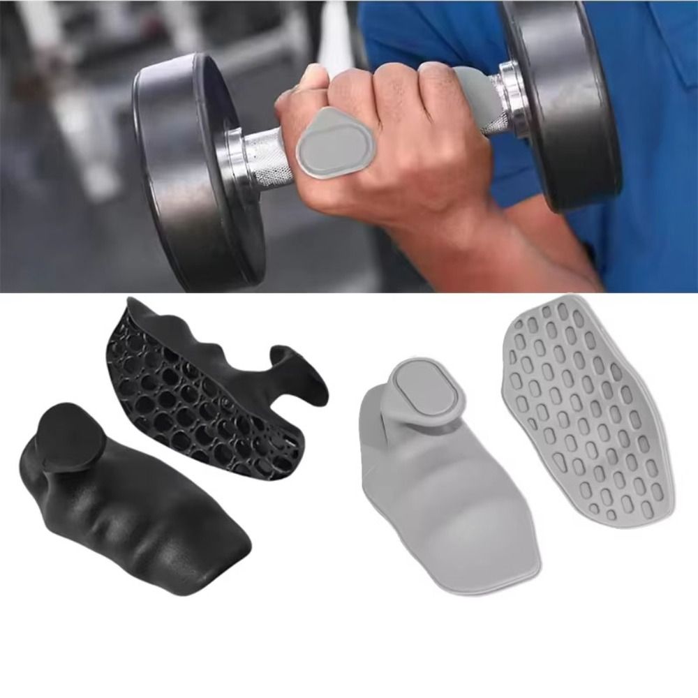 Pair Gym Accessories Ergonomic Weight Lifting Grips Elastic Anti-slip Workout Gym Gloves Honeycomb-shaped Soft Silicone Palm Grips Gym/Fitness