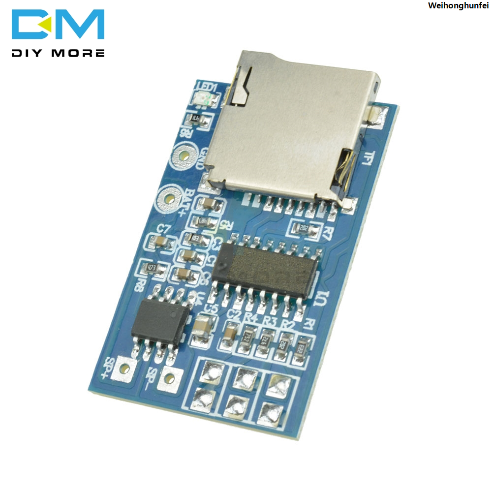 WeihonghunfeiSales promotion GMArduino, amplifier hybrid module decoder board player MP3 card GPD2846A new product [hot release] TF mono 2W module for power supply support MP3FM radio Portable