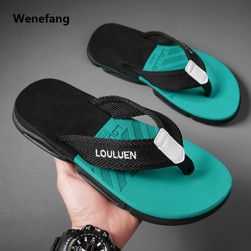 Wenefang Slippers man summer ankle wrap shoes slip-resistant slide sandals New summer male slippers beach Water Shoes Zapatillas Hombre
