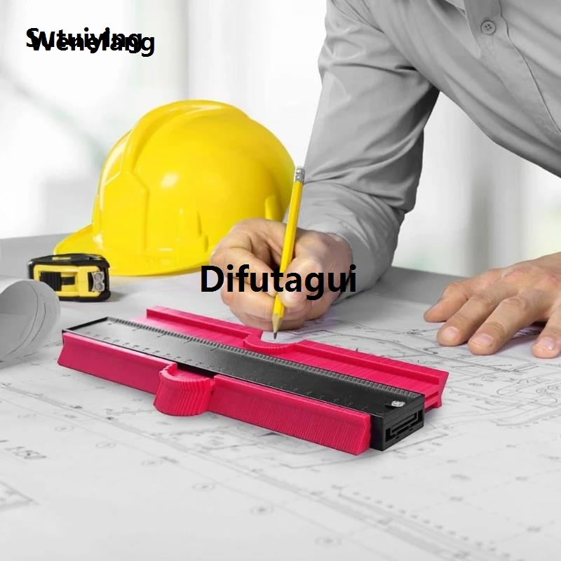 Wenefang Sutuiying Plastic Irregular Shape Contour Measuring Ruler, Ceramic Tile Sales promotion Fashion Wood Contour Measuring Instrument, Woodworking Measuring Tool