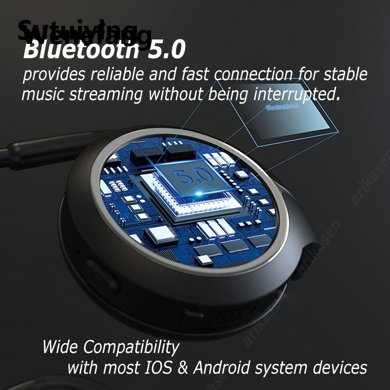 Wenefang Sutuiying MP3 Player Bluetooth Headphones with TF Card Slot Sport Wireless New High Quality Earphones HD Sound On Ear Bluetooth Headsets with Microphones