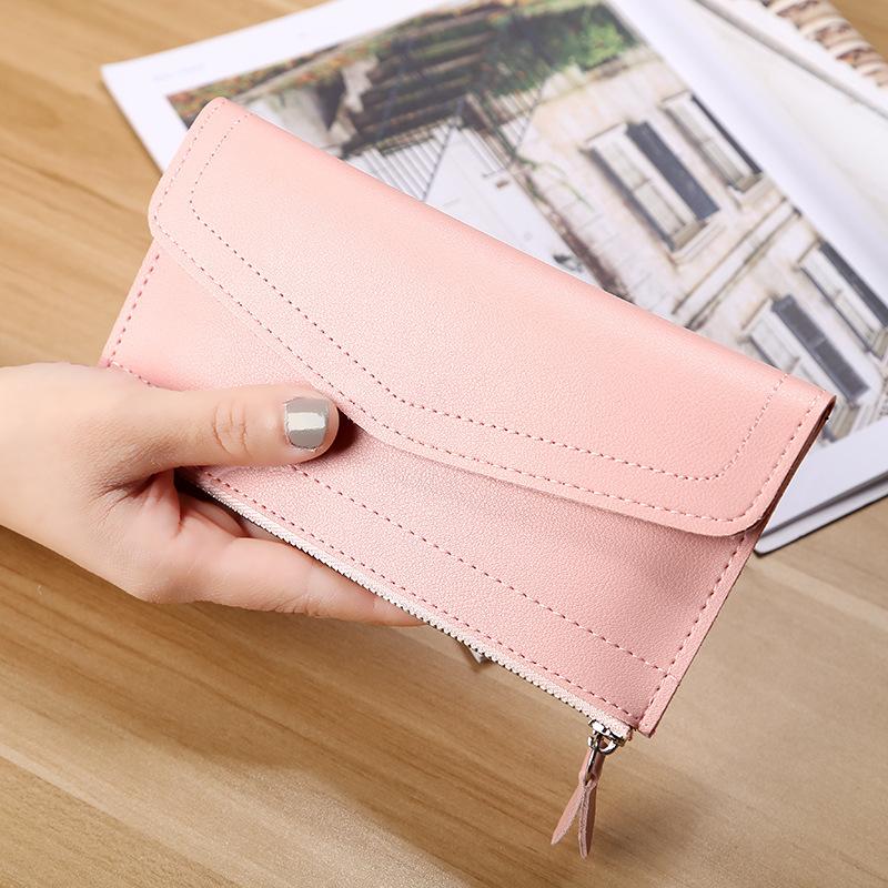 Fashion Thin Long Women's Cash Card Holder Wallet Handbag Zipper Pocket Clutch Bag