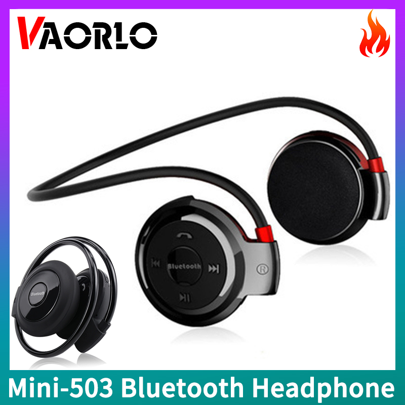 Mode Breeze Support F Wireless Bluetooth Headset Mini 503 Sports Foldable Hi-Fi Stereo Music Gaming Neckband Headset with Microphone M/TF Card