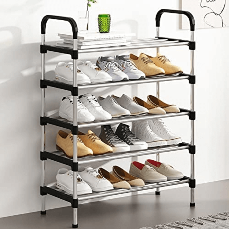 Stainless Steel Foldable Shoe Rack 5/6/7 Layer Size Premium Shoe Rack