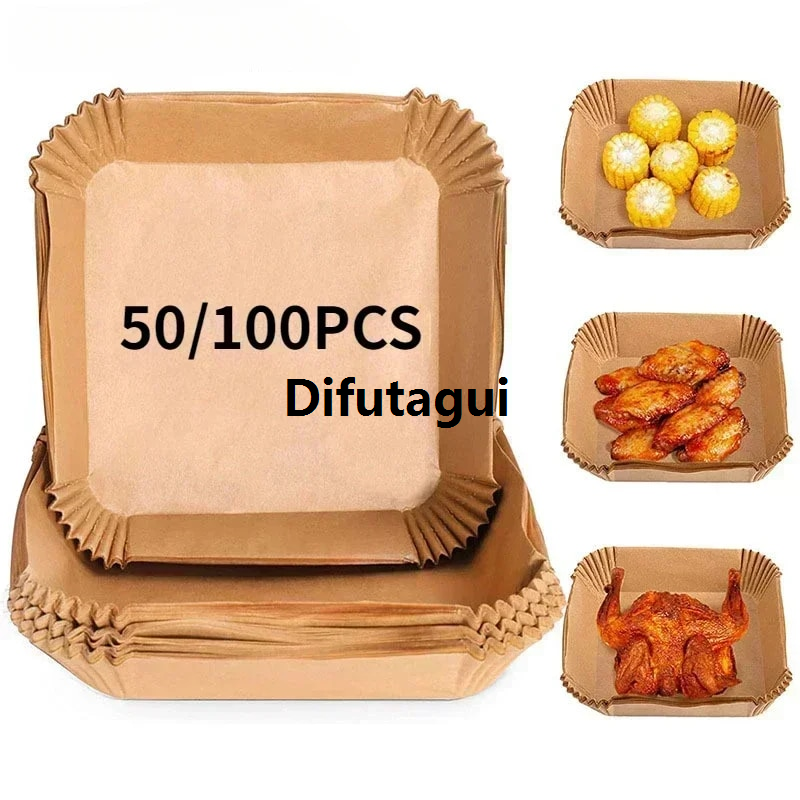 DISICHEN Fifty percent discount Air Fryer Disposable Paper for Non-Stick Oil-absorbing and Oil-proof Special Paper for Kitchen Barbecue Food Oven Baking Plate