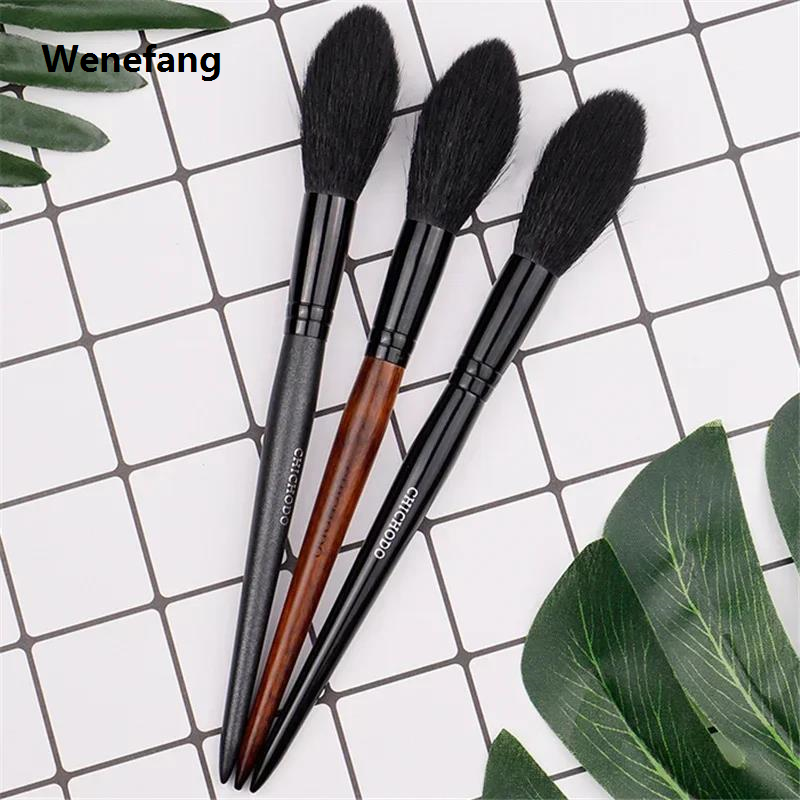 Wenefang 1pc Long Handle Professional Makeup Brushes Powder Brush Face Makeup Highlighter Blush Blending Brush Concealer Beauty Tools