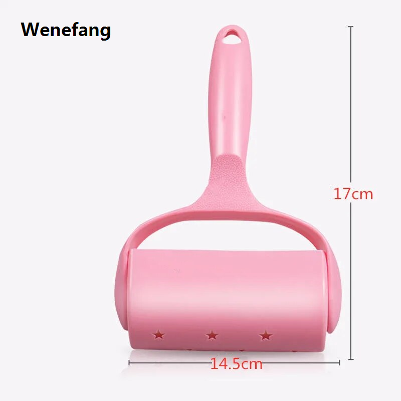 Wenefang transparent bag 60PCS/Roll Clothes Blanket Sweater Lint Rollers Pet Hair Remover With Protecter Dust Roller Clothes Carpet Sticky Roll Brush