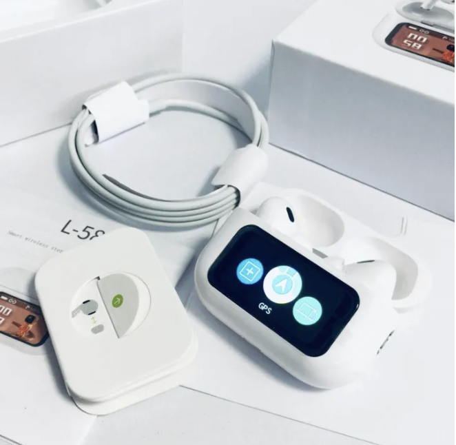 L-58 AirPods Pro 2 LCD Touch Display ANC ENC Wireless Bluetooth Earbuds with Extra Bass
