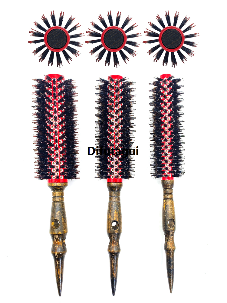 Difutagui Tools: combing bristles, anti-static, round hairbrushes, wooden 2025 New round brushes, barber styling tools, curl comb brushes