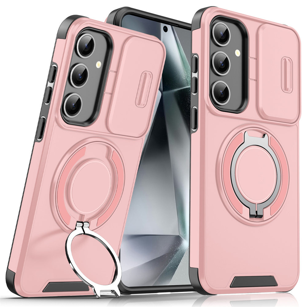 HODON Matte Clear Invisible Folding Bracket Camera Protection Case For Samsung S26 S25 S24 S23 Ultra S23 FE S22 Plus Cases Armor Stand Shockproof Cover