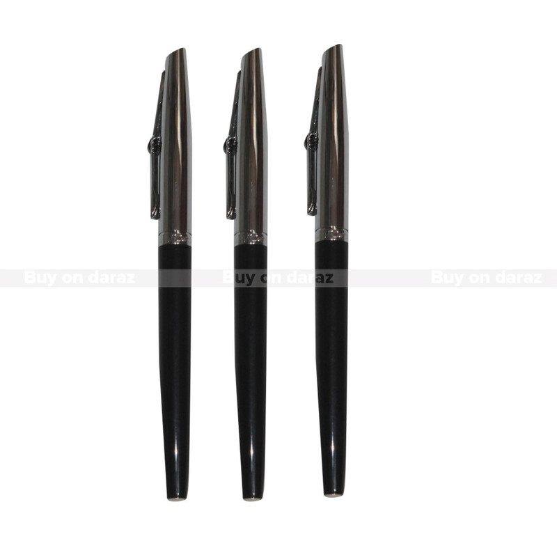 Black/Silver Chinese Ink Pen ( Set Of 3 )