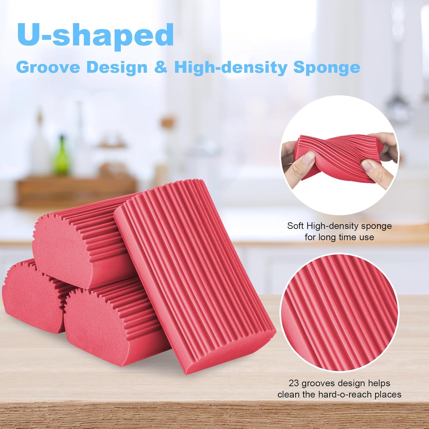 Tearless Super Magic Sponge PVA Absorbent Washing Block for Cars, Windows, Floors, Desks Multifunction Household Cleaning (Random Colors) - Pack of 1, Polyvinyl Alcohol By Trendwave