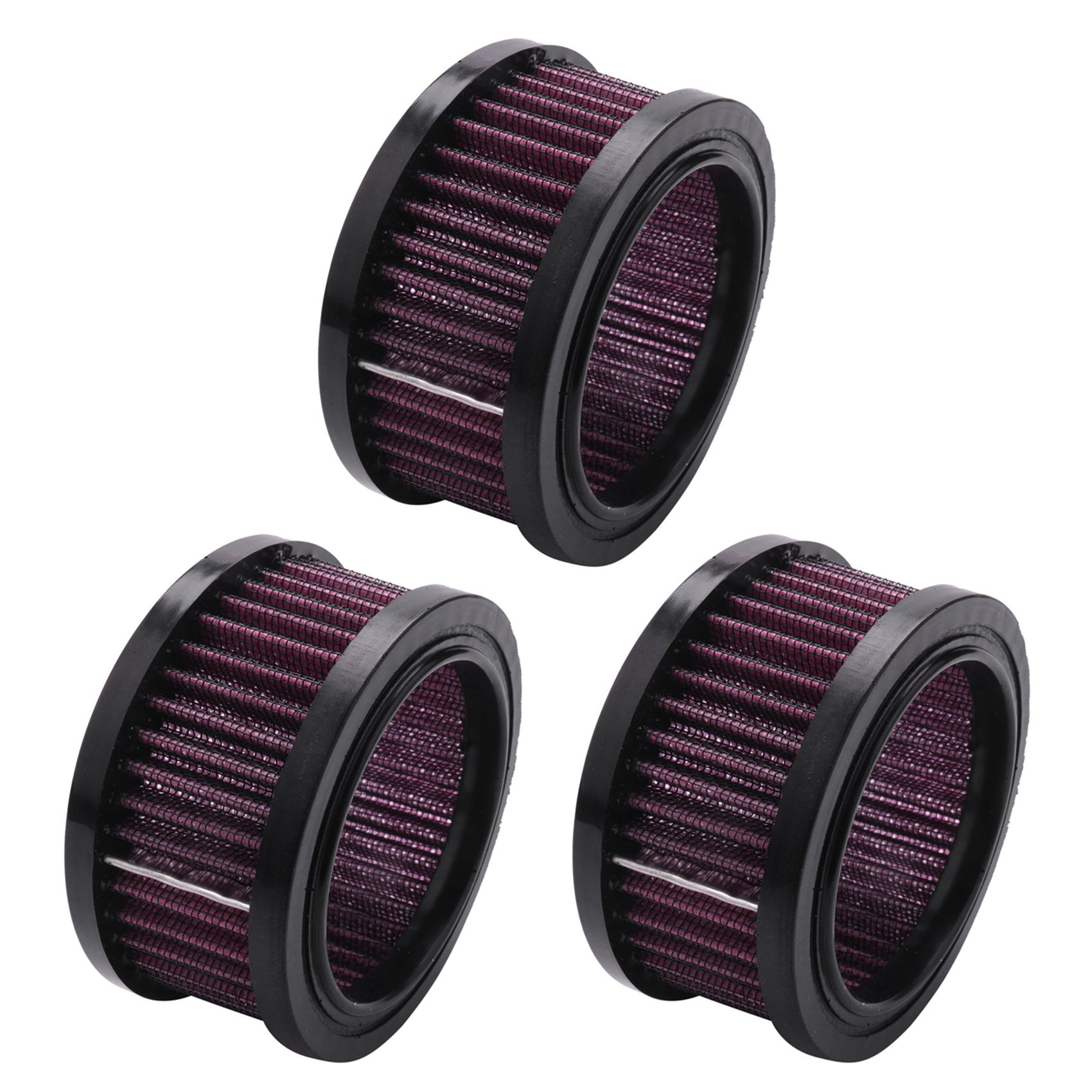 fasdaga 3X Motorcycle Universal Replacement Air Cleaner Intake Filter for Sportster Xl 883 1200 48 2004-2018