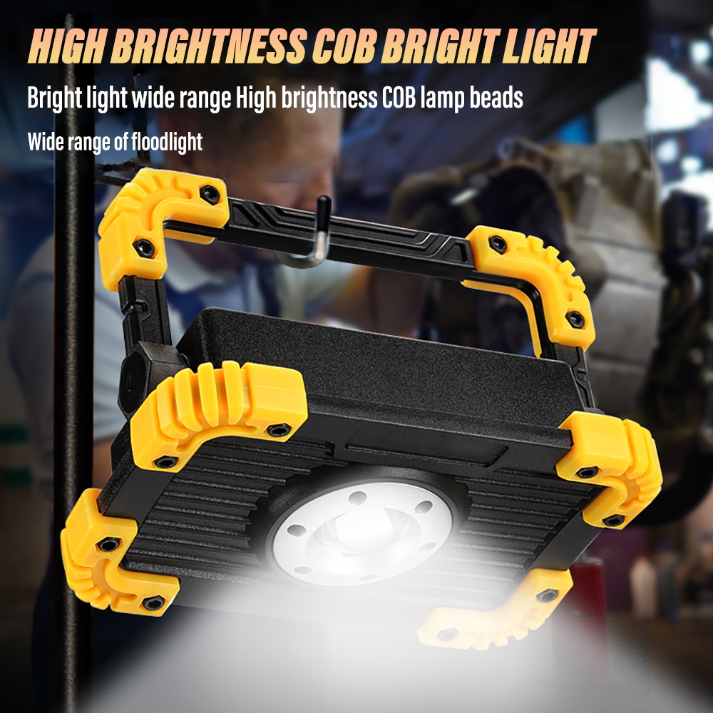 New High brightness multi-function COB work light, Outdoor camping light, Three light modes, Suitable for hiking, Mountaineering