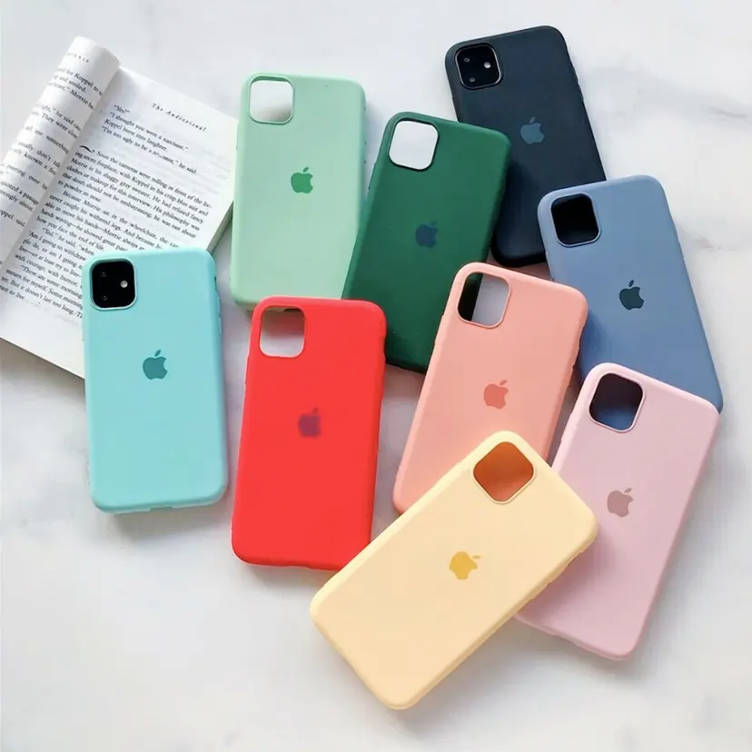 Apple iPhone 11 Pro Max (Tripple Camera -15.8cm-Max Size) Liquid Silicone Soft Cover Case With Microfiber Inside , Magsafe