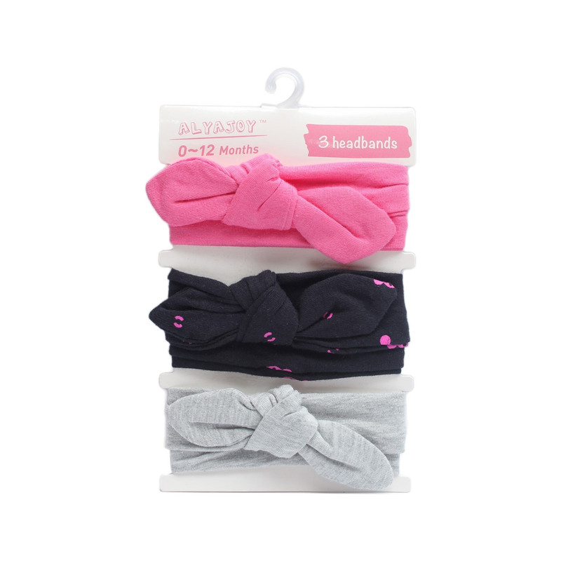 Multicolor 3 Headbands 0-12 Months
