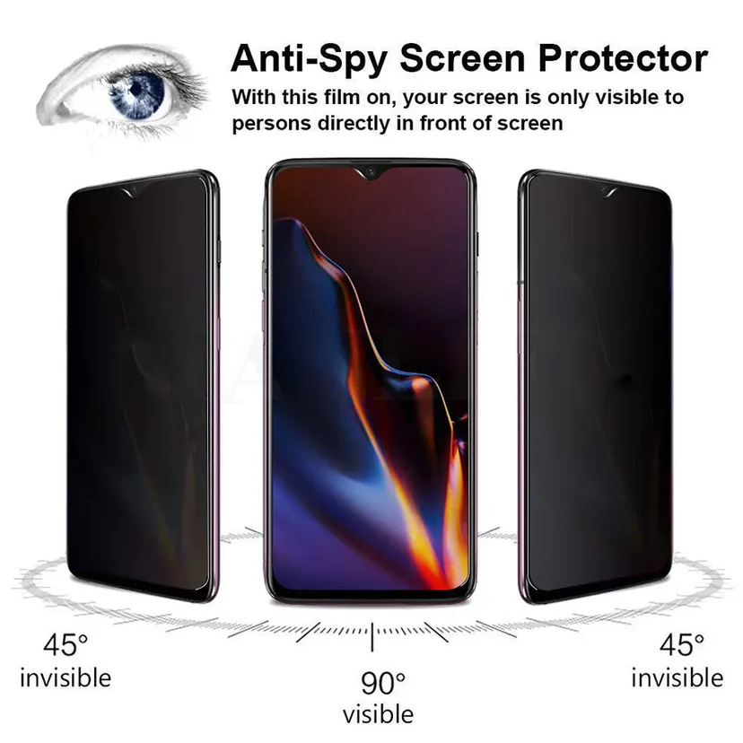 Zhitian Luxury OnePlus 10T 10 R 9 9R 9RT 8T 7 7T 6 6T Nord 2T N20 SE CE 2 Lite 3 ACE 5G Anti Spy 9H टेम्पर्ड ग्लासको लागि प्राइभेसी स्क्रिन प्रोटेक्टर