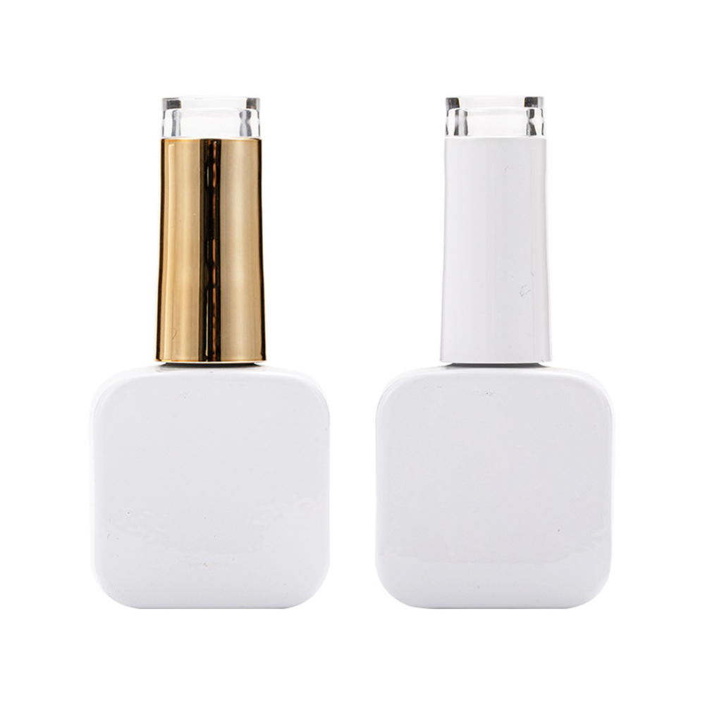 Cap Nail Polish Bottle Glass Glue Bottle White for Salon Diy Professional Use
