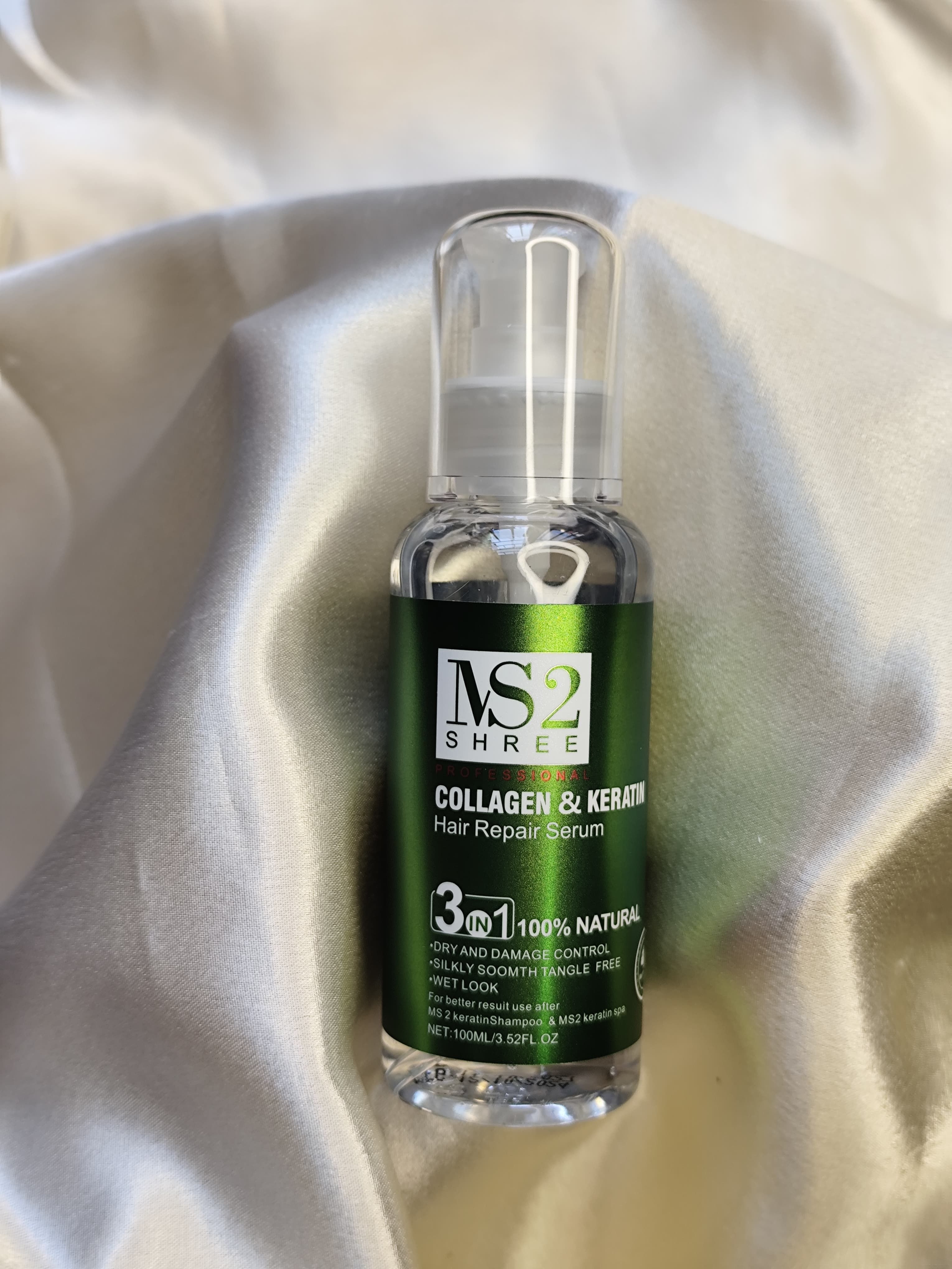 MS2 Shree Collagen & Keratin Hair Repair Serum | 3-in-1 Natural Formula for Stronger, Smoother Hair (100ml)