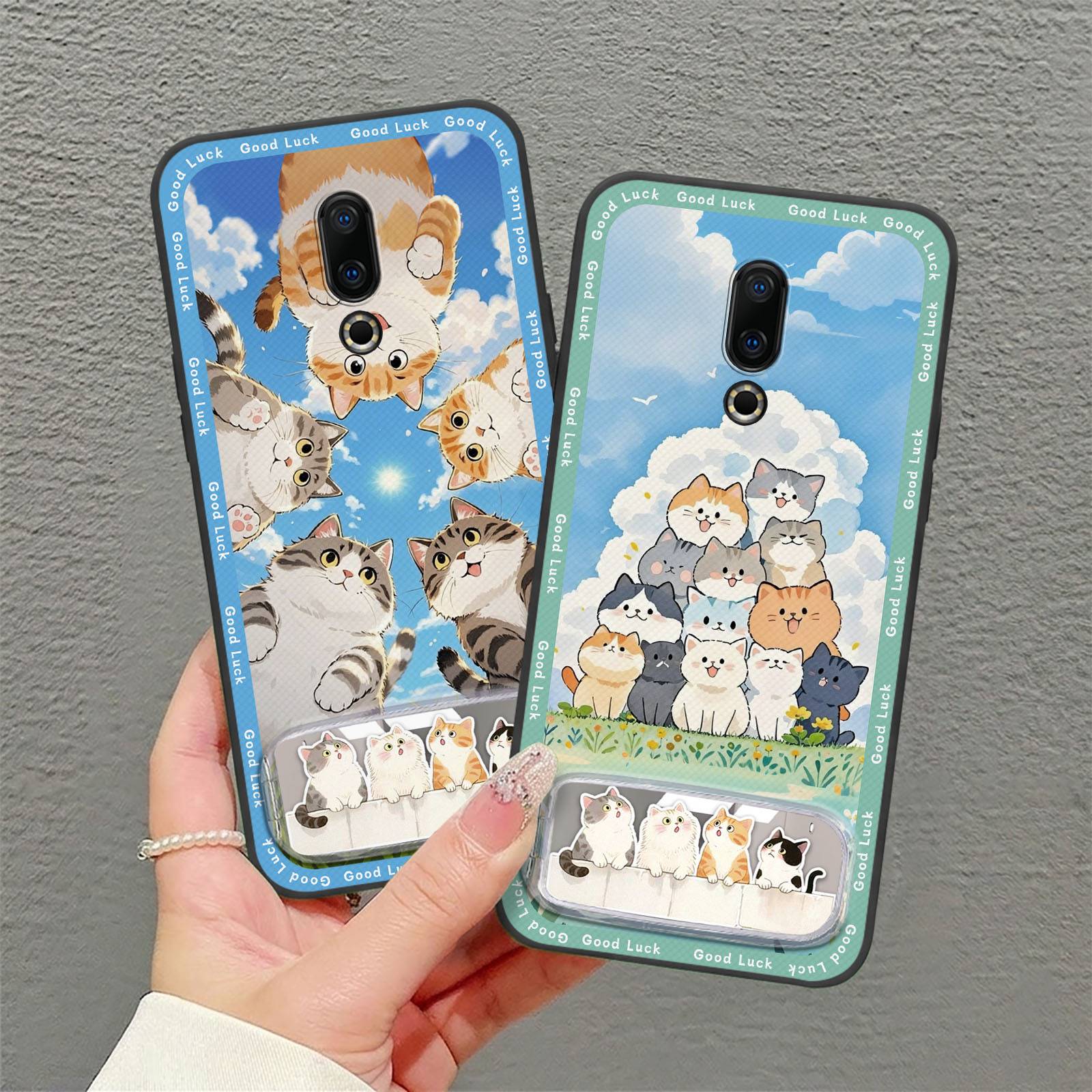 Anti-dust Makeup Mirror Phone Case For OPPO K10 4G Anti-knock Embroidery Durable Cute Full wrap Cartoon 3D Back Cover