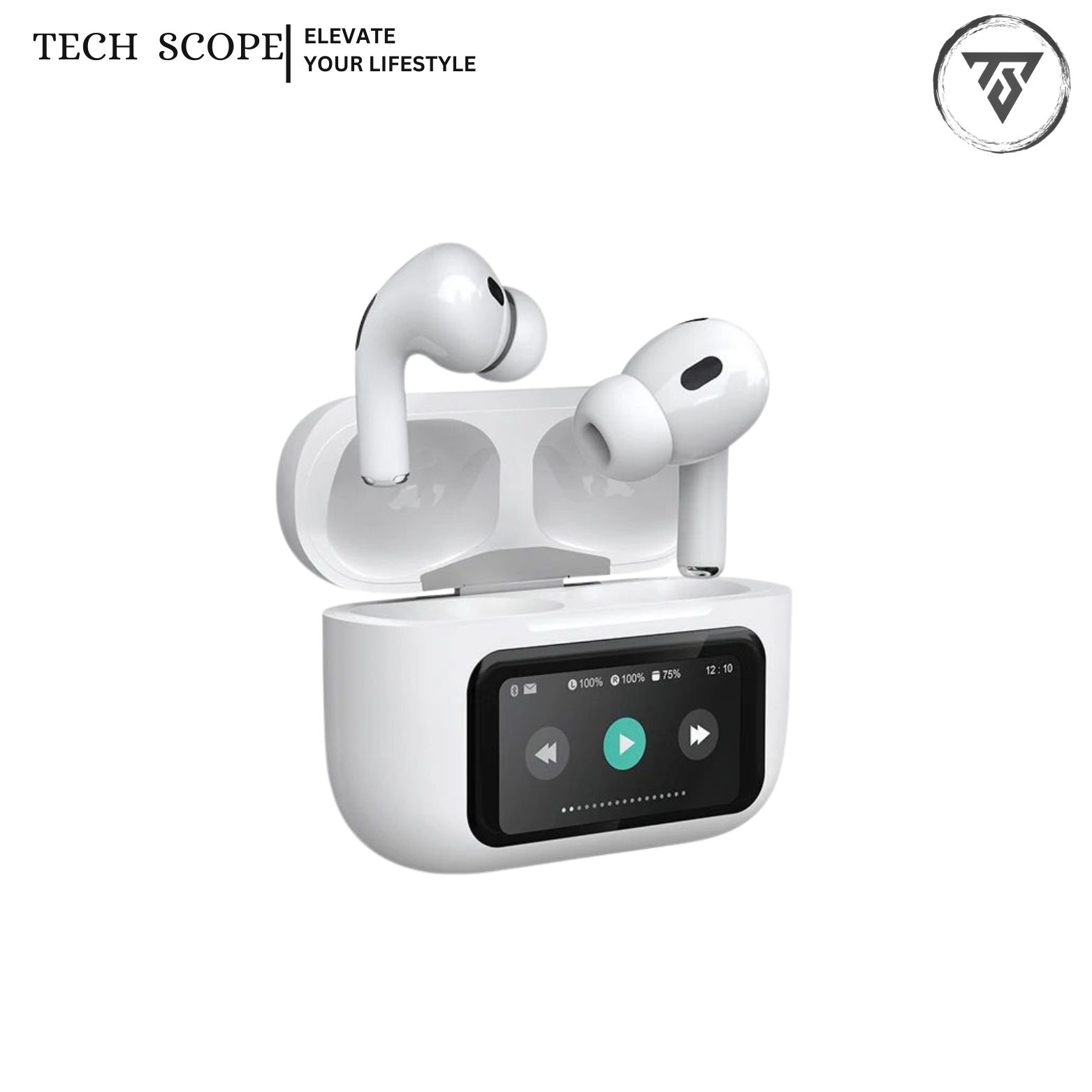 PANEL Touch Control Digital Display Bluetooth TWS Earbuds | ANC+ENC | Bluetooth 5.3 True Wireless In Ear Earbuds