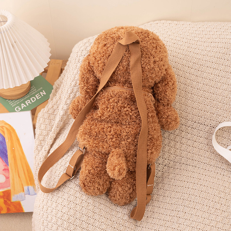 Vylon Kawaii 35/45CM Creative White Brown Dog Soft Plush Backpack School Bag Sofa Girls Kids Birthday Christmas Presents Home Decor