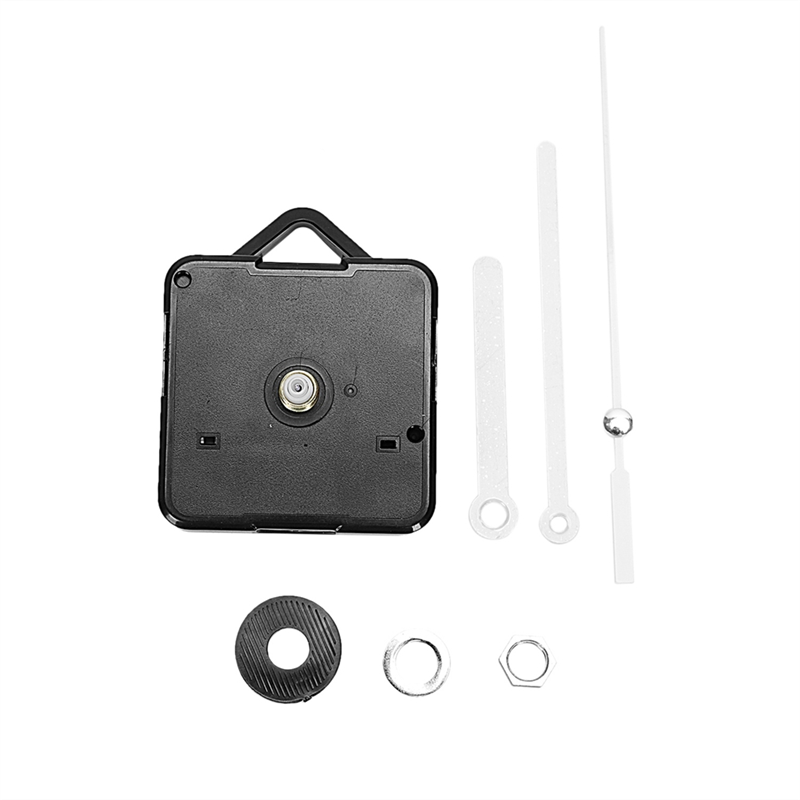 NAMUNY 10 Pack Wall Clock Repair Parts Pendulum Movement Mechanism Quartz Clock Motor with Hands & Fittings Kit(Black+White)