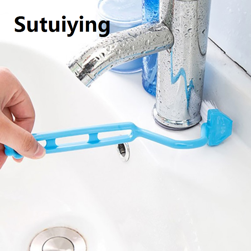 Sutuiying Small Toilet Brush V/S-shaped Kitchen Dead Corner Cleaning Brush Children's Toilet Brush Crevice Cleaning Brushes Home Tools