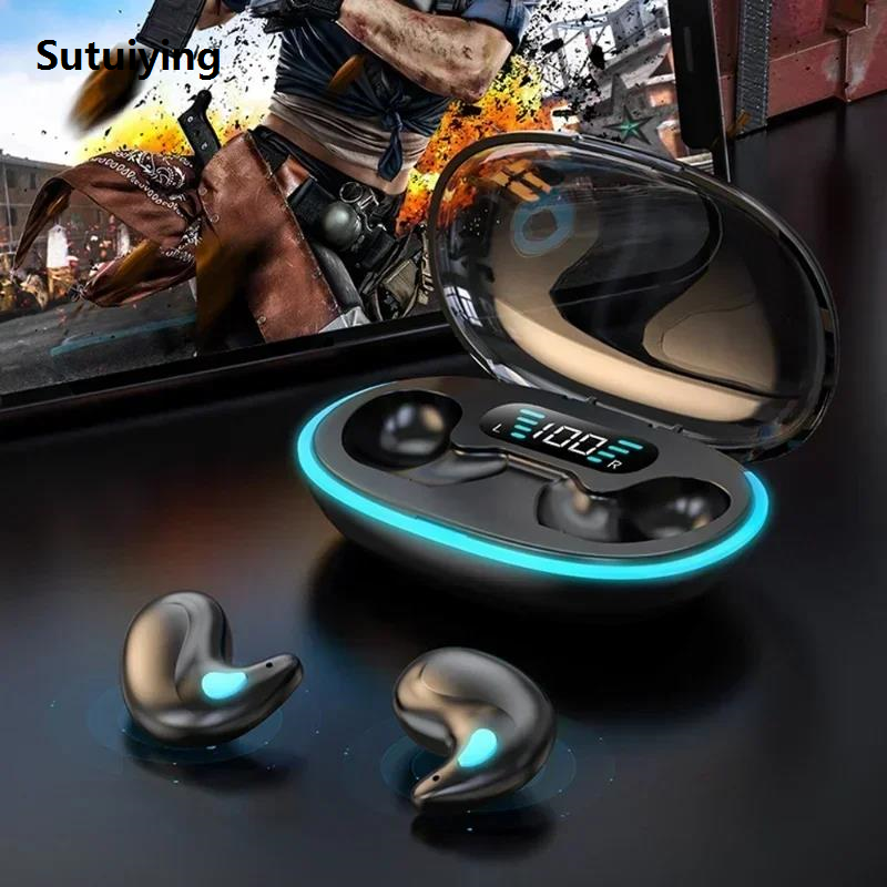 Sutuiying X55 Sleeping Earbuds Wireless Mini Headphones For Work TWS Bluetooth Portable Earphone Stereo Hidden Headsets with Mic HD Call Sport