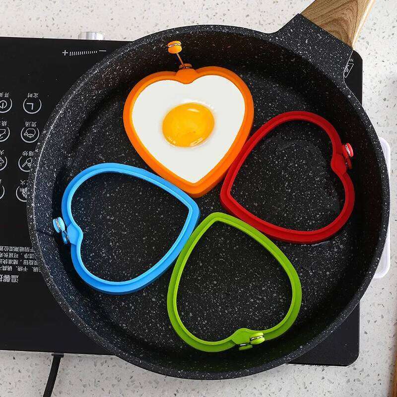 1Pc Non-Stick Omelet Round Heart Shape Pancake Ring Breakfast Egg Tools Silicone Cooking Mold