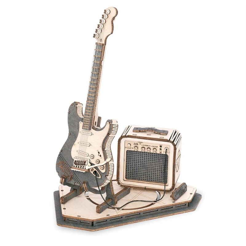3D Puzzle Wooden Crafts Kits DIY Model Guitar Kit Puzzle Toy Innovative Gift for Teens & Adults