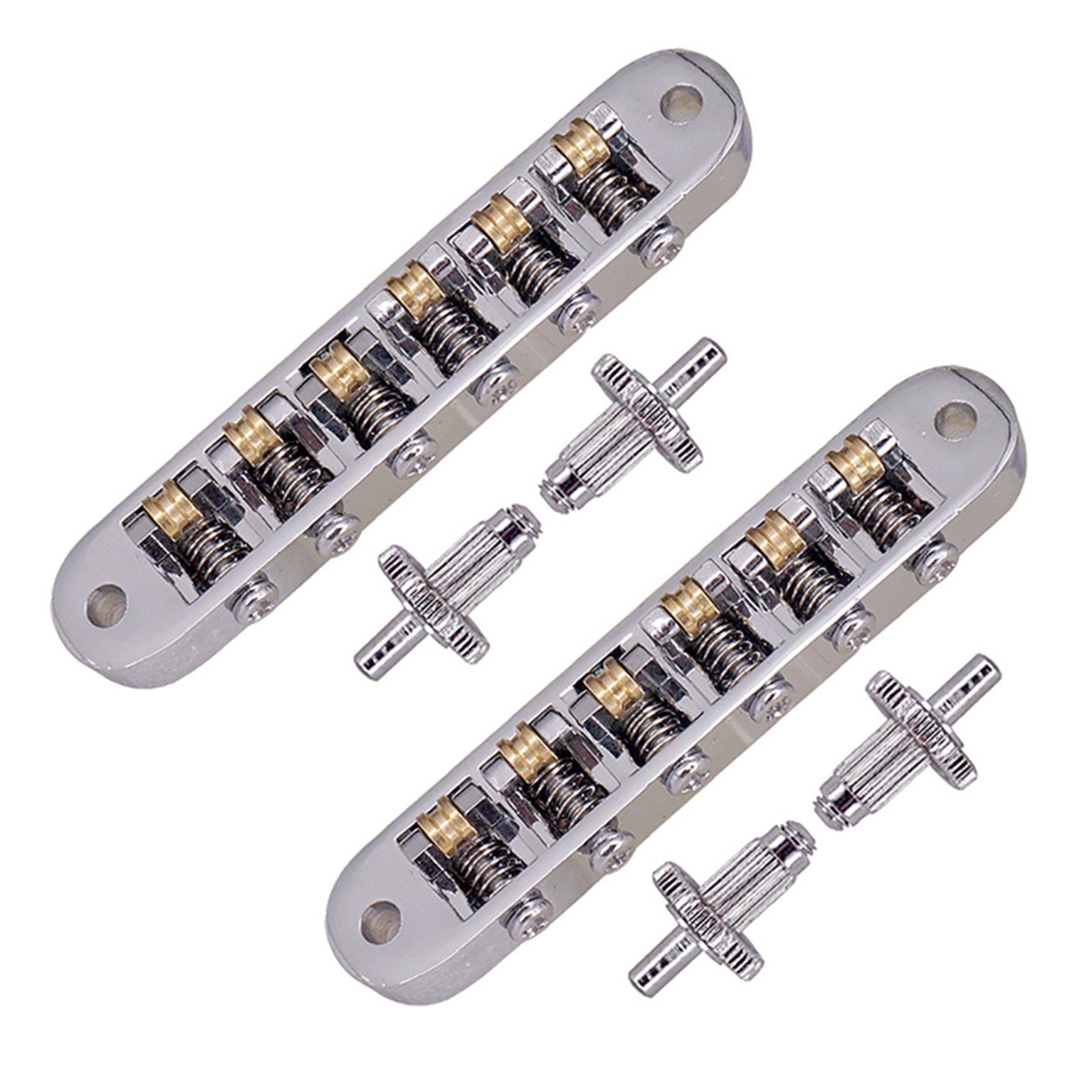 fasdaga 2X Silver Tune-O- Electric Roller Saddle Bridge Lp Electric Guitar Bridge Korea