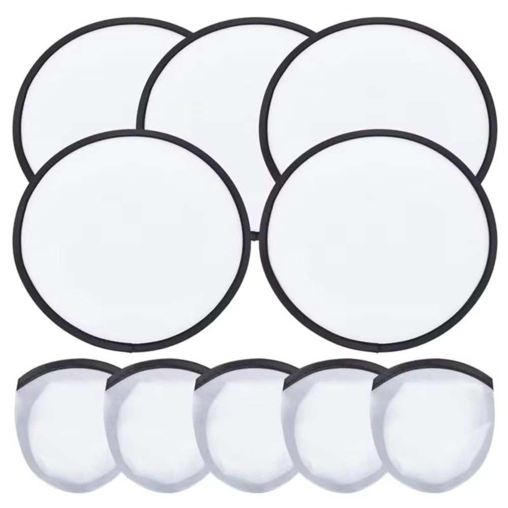 Hot Sale Folding Fan Simple Circular Performance Portable Round Hand Woman Foldable Blank Handheld