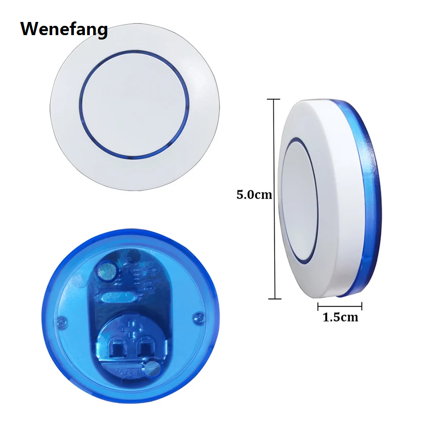 Wenefang RF 433MHz Wireless Light Switch 220V 110V 10A Relay Controlle Mini Portable Round Button Wall Panel Switch Remote Control For LED Lamp