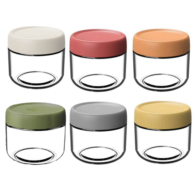 Glass Mason Jars for Overnight Oats with Lids in Vibrant Colors Storage Stackable Yogurt Containers Sealed Jars 300ml Easy to Use